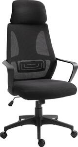 Icon Space Sedia Ergonomica con Ruote Braccioli e Poggiatesta in Tessuto Mesh colore Nero
