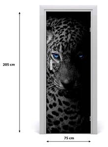 Adesivo per porta leopardo 75x205 cm