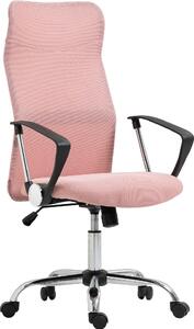 Icon Space Sedia Ergonomica con Ruote Braccioli e Poggiatesta in Tessuto Mesh colore Rosa