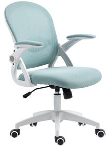 Icon Space Sedia Ergonomica con Ruote e Braccioli in Tessuto colore Azzurro