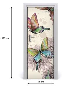 Sticker porta Farfalle colorate 75x205 cm