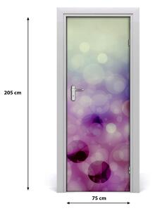 Adesivo per porta interna Ruote viola 75x205 cm