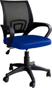 NBrand Sedia Ergonomica con Ruote e Braccioli in Tessuto Mesh colore Blu - Rapid