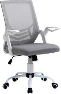 Icon Space Sedia Ergonomica con Ruote e Braccioli in Tessuto Mesh colore Grigio