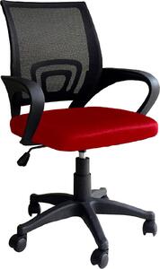 NBrand Sedia Ergonomica con Ruote e Braccioli in Tessuto Mesh colore Rosso - Rapid