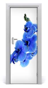 Adesivo per porta interna Orchidea blu 75x205 cm