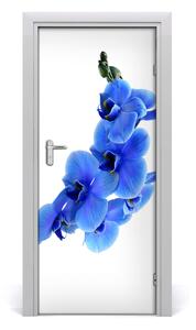 Adesivo per porta interna Orchidea blu 75x205 cm