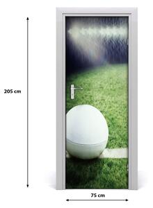 Adesivo per porta interna Pallone da rugby 75x205 cm