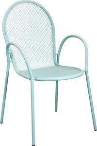 VivaGarden Sedia per Esterni Impilabile in Acciaio Dimensioni 51x61x90 cm colore Verde - Vinson