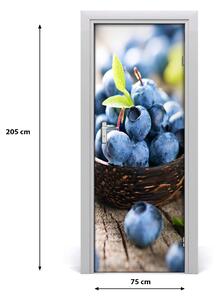 Adesivo per porta interna Frutti di bosco 75x205 cm