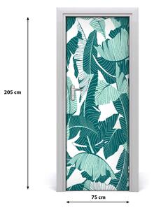 Sticker porta Foglie tropicali 75x205 cm