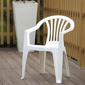 BICA Sedia per Esterni Impilabile in Plastica Dimensioni 56x54x79 cm colore Bianco - Ratak