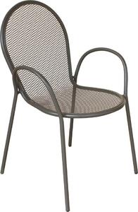 VivaGarden Sedia per Esterni Impilabile in Metallo Dimensioni 54x61x90 cm colore Taupe - Vinson
