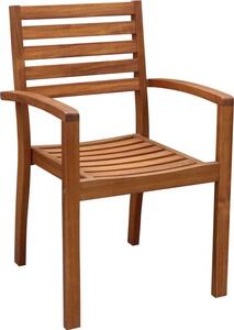 VivaGarden Sedia per Esterni Impilabile in Legno Dimensioni 57x58x88 cm colore Marrone Chiaro - Oscar