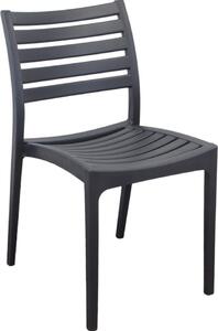 VivaGarden Sedia per Esterni Impilabile in Polipropilene Dimensioni 42,5x49x78 cm colore Antracite