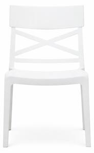 VivaGarden Sedia per Esterni Impilabile in Polipropilene Dimensioni 46x54x80 cm colore Bianco - Croix