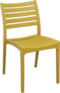 VivaGarden Sedia per Esterni Impilabile in Polipropilene Dimensioni 42,5x49x78 cm colore Giallo