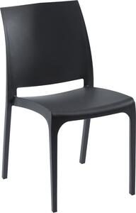 BICA Sedia per Esterni Impilabile in Polipropilene Dimensioni 46x54x80 cm colore Nero