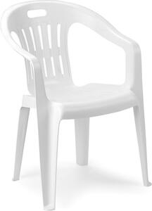 IPAE PROGARDEN Sedia per Esterni Impilabile in Plastica Dimensioni 56x55x78 cm colore Bianco - Piona