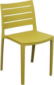 VivaGarden Sedia per Esterni Impilabile in Polipropilene Dimensioni 42x51x78 cm colore Giallo