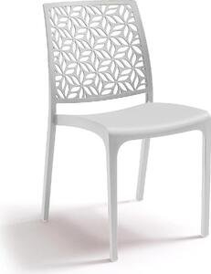 BICA Sedia per Esterni Impilabile in Polipropilene Dimensioni 46x57x81 cm colore Bianco - Ninfa