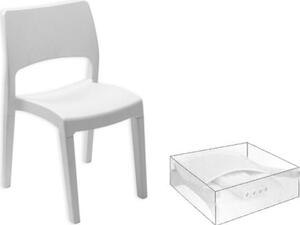IPAE PROGARDEN Sedia per Esterni Impilabile in Polipropilene Dimensioni 50x51x82 cm colore Bianco