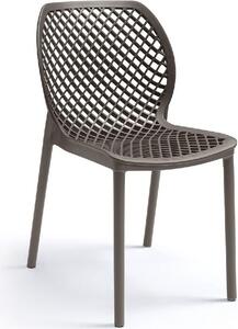 BICA Sedia per Esterni Impilabile in Polipropilene Dimensioni 47x60x82 cm colore Taupe - Aria