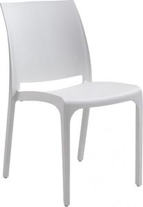 BICA Sedia per Esterni Impilabile in Polipropilene Dimensioni 47x55x82 cm colore Bianco - Perla