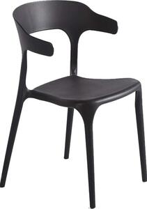VivaGarden Sedia per Esterni Impilabile in Polipropilene Dimensioni 50,0x50,0x74,5 cm colore Nero