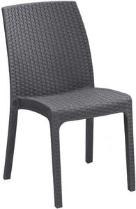 BICA Sedia per Esterni Impilabile in Polipropilene Dimensioni 47x59x86 cm colore Tortora - Virginia