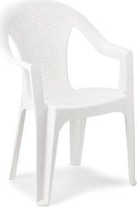 IPAE PROGARDEN Sedia per Esterni Impilabile in Polipropilene Dimensioni 54x56x81 cm colore Bianco - Ischia