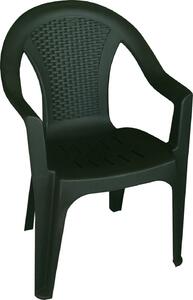 IPAE PROGARDEN Sedia per Esterni Impilabile in Polipropilene Dimensioni 54x56x81 cm colore Verde - Ischia