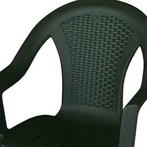 IPAE PROGARDEN Sedia per Esterni Impilabile in Polipropilene Dimensioni 54x56x81 cm colore Verde - Ischia