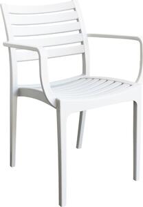 VivaGarden Sedia per Esterni Impilabile in Polipropilene Dimensioni 58,5x55,2x84 cm colore Bianco - Guadalajara