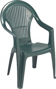 IPAE PROGARDEN Sedia per Esterni Impilabile in Polipropilene Dimensioni 57,5x56x94 cm colore Verde - Vega
