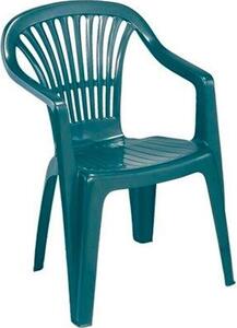IPAE PROGARDEN Sedia per Esterni Impilabile in Polipropilene Dimensioni 54x53x80 cm colore Verde - Scilla