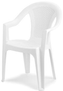IPAE PROGARDEN Sedia per Esterni Impilabile in Polipropilene Dimensioni 54x56x81 cm colore Bianco - Ischia