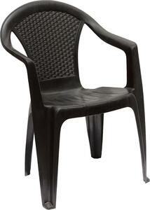 IPAE PROGARDEN Sedia per Esterni Impilabile in Polipropilene Dimensioni 55x54x82 cm colore Antracite - Kora