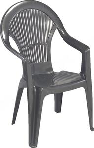IPAE PROGARDEN Sedia per Esterni Impilabile in Polipropilene Dimensioni 57,5x56x94 cm colore Antracite - Vega
