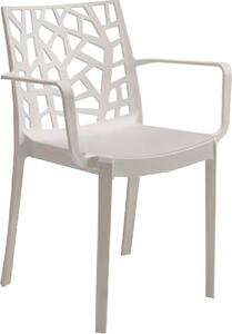 BICA Sedia per Esterni Impilabile in Polipropilene Dimensioni 58x55x82 cm colore Bianco - Matrix