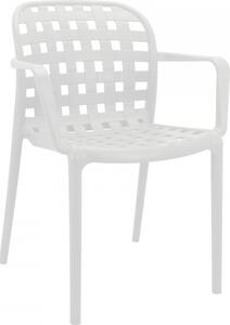 VivaGarden Sedia per Esterni Impilabile in Polipropilene Dimensioni 58x57,5x82,5 cm colore Bianco - Storico