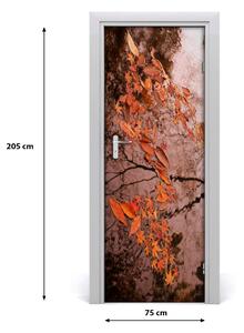 Adesivo per porta Foglie d'autunno 75x205 cm