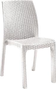 BICA Sedia per Esterni Impilabile in Polipropilene Dimensioni 59x47x86 cm colore Bianco - Verona
