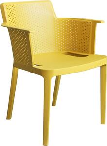 VivaGarden Sedia per Esterni Impilabile in Polipropilene Dimensioni 60x58x76,5 cm colore Giallo - Christo