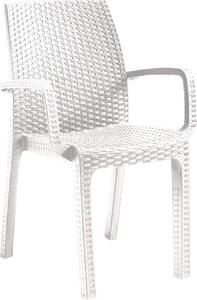 BICA Sedia per Esterni Impilabile in Polipropilene Dimensioni 59x57x86 cm colore Bianco - Verona