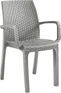 BICA Sedia per Esterni Impilabile in Polipropilene Dimensioni 59x57x86 cm colore Taupe - Verona