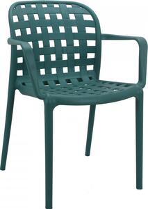 VivaGarden Sedia per Esterni Impilabile in Polipropilene Dimensioni 58x57,5x82,5 cm colore Verde - Storico