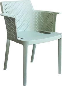 VivaGarden Sedia per Esterni Impilabile in Polipropilene Dimensioni 60x58x76,5 cm colore Verde Menta - Christo