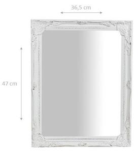Specchiera da appendere verticale/orizzontale L36,5xPR4xH47 cm finitura bianco anticato con rifiniture in nero