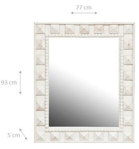 Specchiera da appendere verticale/orizzontale L77xPR5xH93 cm finitura bianca anticata
